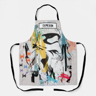 Stormtrooper Graffiti Collage Apron