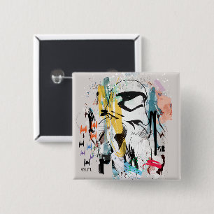 Stormtrooper Graffiti Collage Button