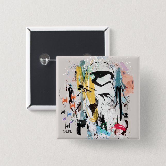 Stormtrooper Graffiti Collage Button (Front & Back)