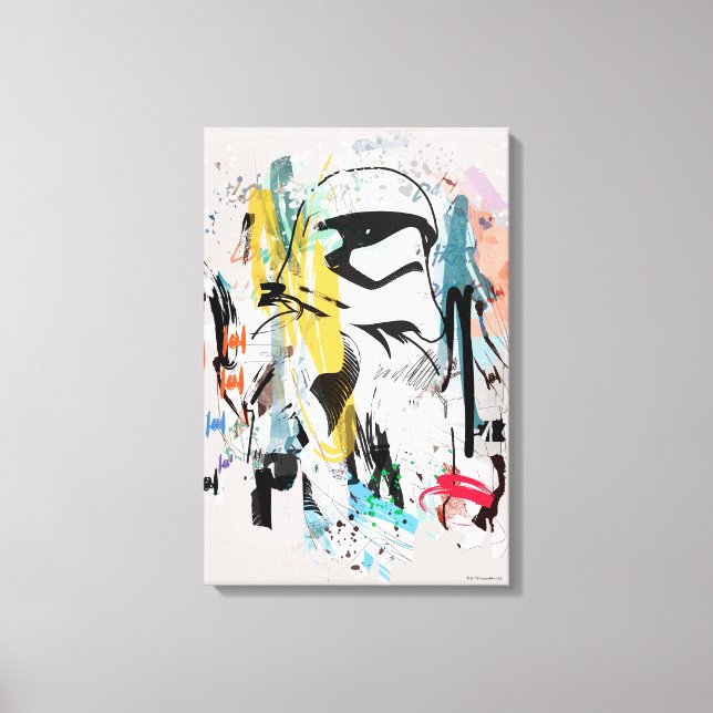 Stormtrooper Graffiti Collage Canvas Print (Front)