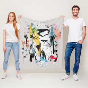 Stormtrooper Graffiti Collage Fleece Blanket