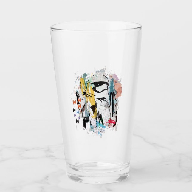Stormtrooper Graffiti Collage Glass (Front)