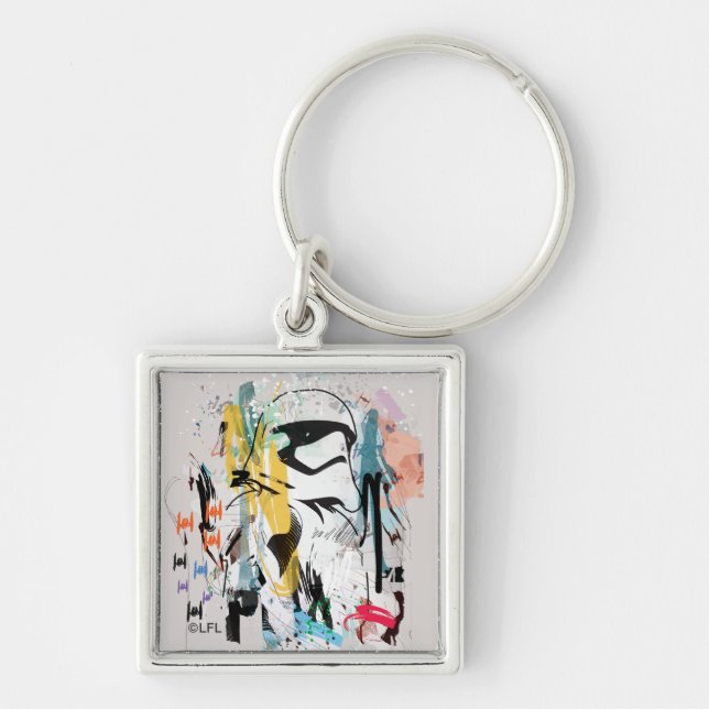 Stormtrooper Graffiti Collage Keychain (Front)