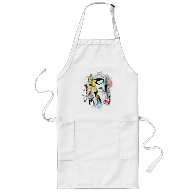 Stormtrooper Graffiti Collage Long Apron (Front)