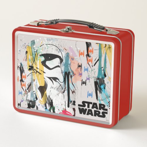 Stormtrooper Graffiti Collage Metal Lunch Box