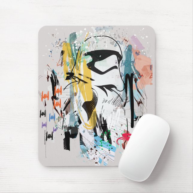 Stormtrooper Graffiti Collage Mouse Pad (With Mouse)