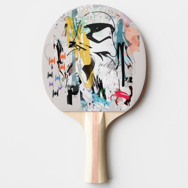 Stormtrooper Graffiti Collage Ping Pong Paddle (Front)