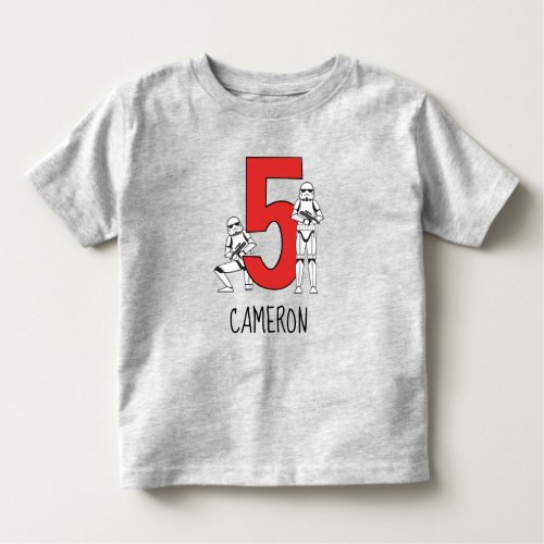 Stormtrooper _ Happy Fifth Birthday Toddler T_shirt