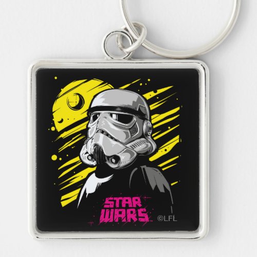 Stormtrooper Neon Death Star Sketch Keychain