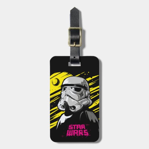 Stormtrooper Neon Death Star Sketch Luggage Tag