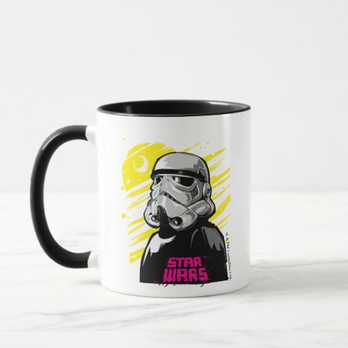 Stormtrooper Neon Death Star Sketch Mug