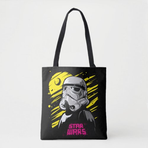 Stormtrooper Neon Death Star Sketch Tote Bag
