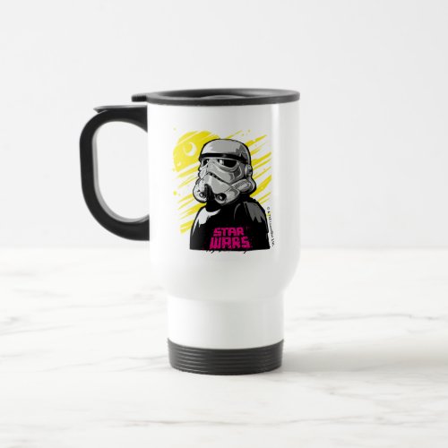 Stormtrooper Neon Death Star Sketch Travel Mug