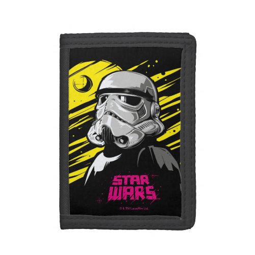 Stormtrooper Neon Death Star Sketch Trifold Wallet