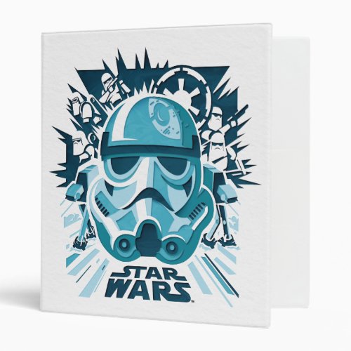 Stormtrooper Paper Cut_Out Collage 3 Ring Binder