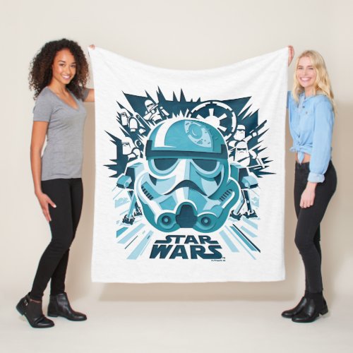 Stormtrooper Paper Cut_Out Collage Fleece Blanket