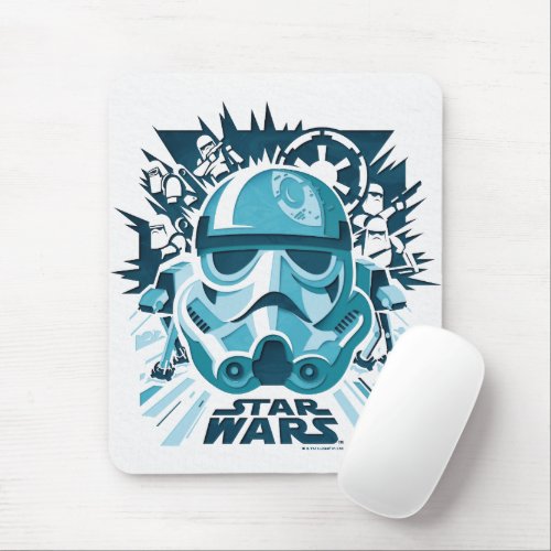Stormtrooper Paper Cut_Out Collage Mouse Pad