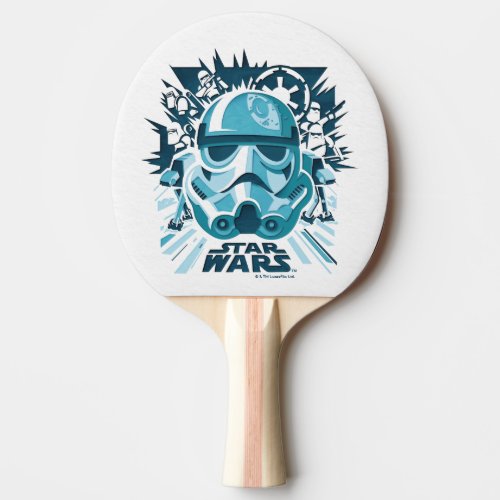Stormtrooper Paper Cut_Out Collage Ping Pong Paddle