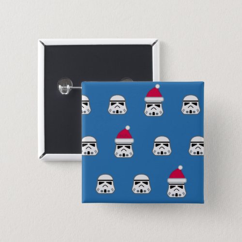 Stormtrooper Santa Hat Christmas Pattern Button