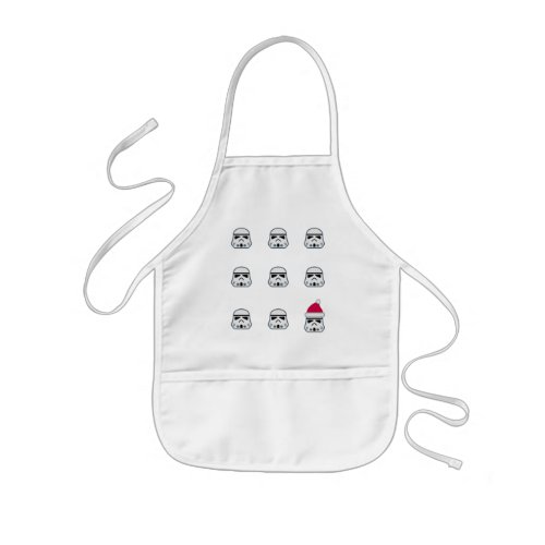 Stormtrooper Santa Hat Christmas Pattern Kids Apron