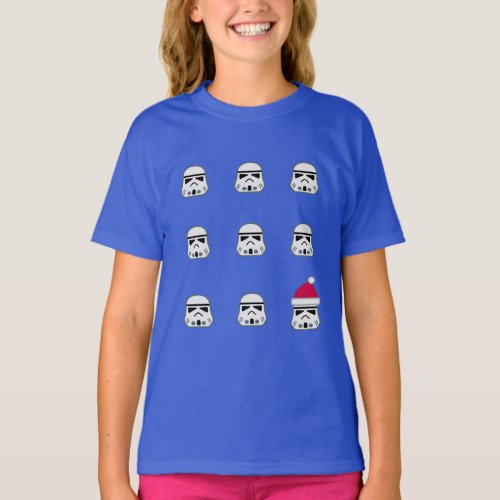 Stormtrooper Santa Hat Christmas Pattern T_Shirt