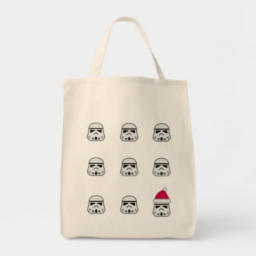 Stormtrooper Santa Hat Christmas Pattern Tote Bag