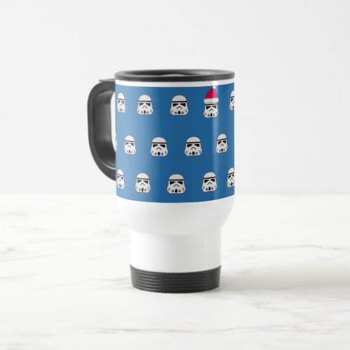 Stormtrooper Santa Hat Christmas Pattern Travel Mug