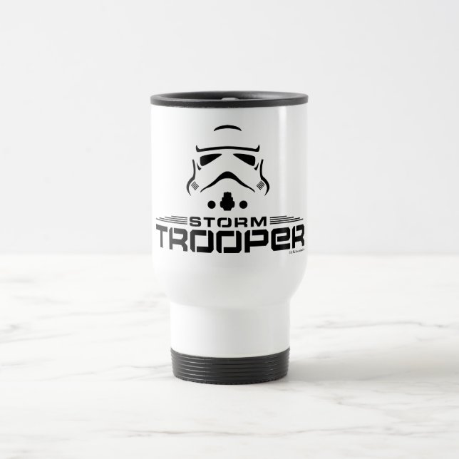 Stormtrooper Simplified Graphic Travel Mug (Center)