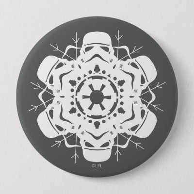 Stormtrooper Snowflake Design Button