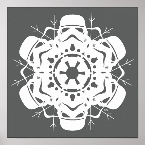 Stormtrooper Snowflake Design Poster