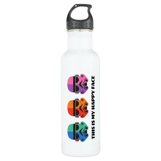 Stormtroopers | This Is My Happy Face Stainless Steel Water Bottle (Front)