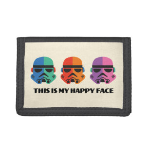 Stormtroopers This Is My Happy Face Trifold Wallet