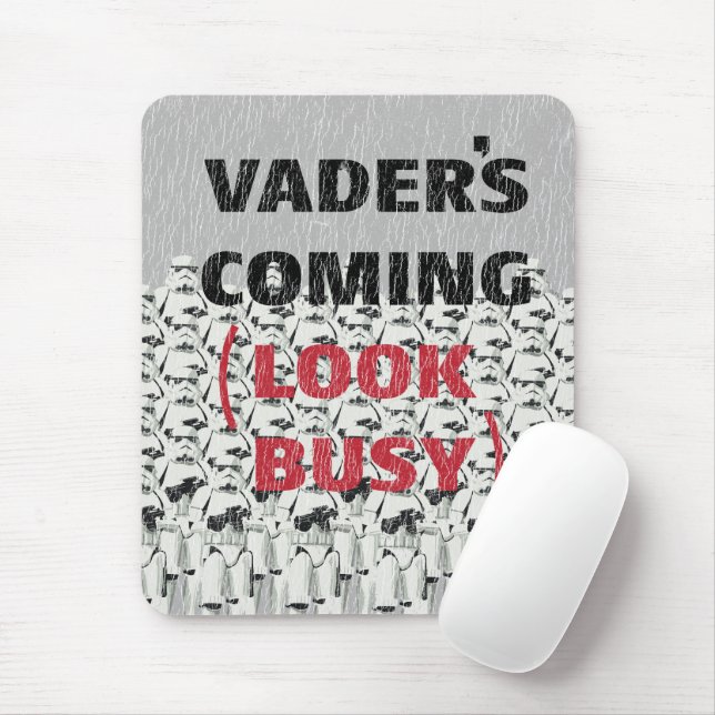 Stormtroopers - Vader's Coming (Look Busy) Mouse Pad (With Mouse)