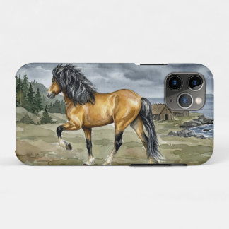 Stormur Icelandic Horse by the Sea iPhone 11 Pro Case