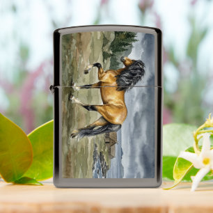 Stormur Icelandic Horse by the Sea Zippo Lighter