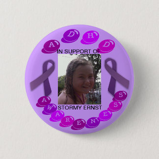 Stormy ADHD Awareness button (customizable)
