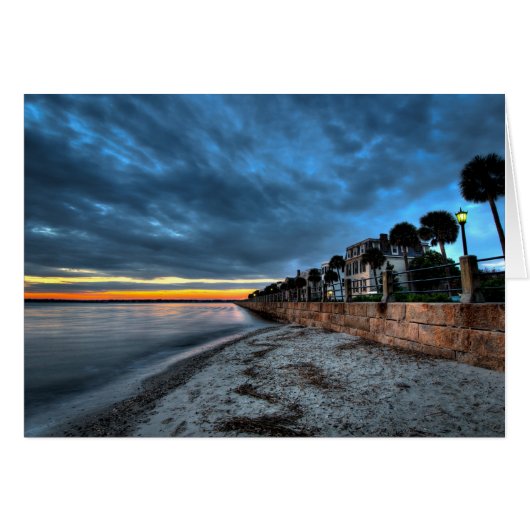 Stormy Battery Sunrise Cards (Front Horizontal)