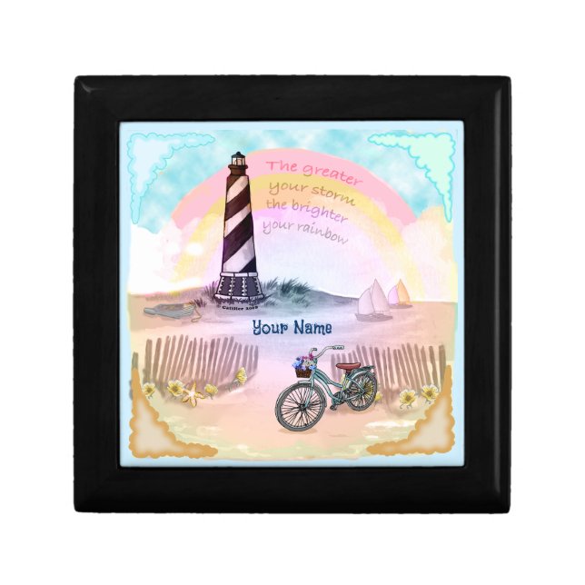 Stormy Bike Lighthouse  Gift Box (Front)