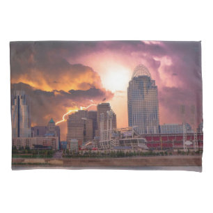 Stormy Cincinnati Great American Ball Park Pillow Case