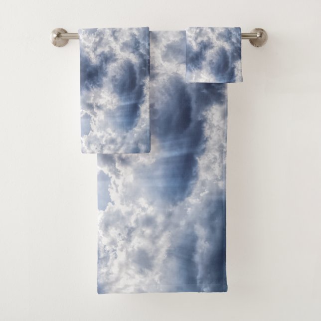 Stormy clouds bath towel set (Insitu)