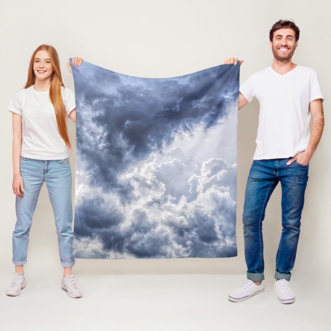 Stormy clouds fleece blanket (In Situ)