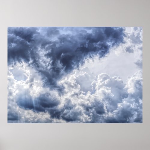 Stormy clouds poster