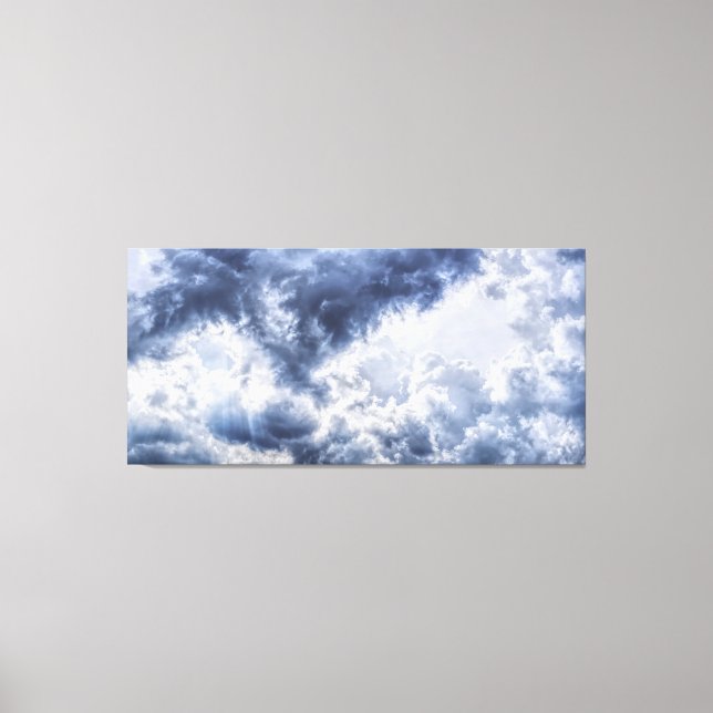 Stormy clouds wrapped canvas print (Front)