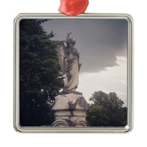 Stormy Day Angel Metal Ornament