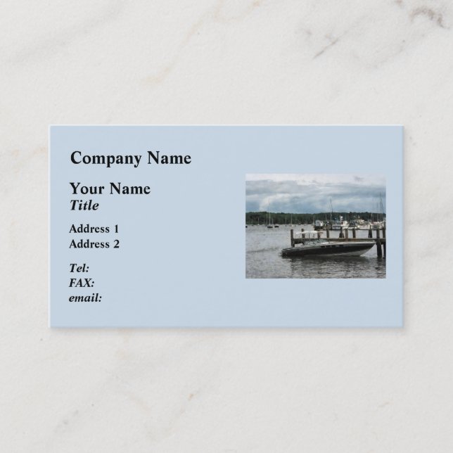 Stormy Day at the Harbor Essex CT Business Card (Front)