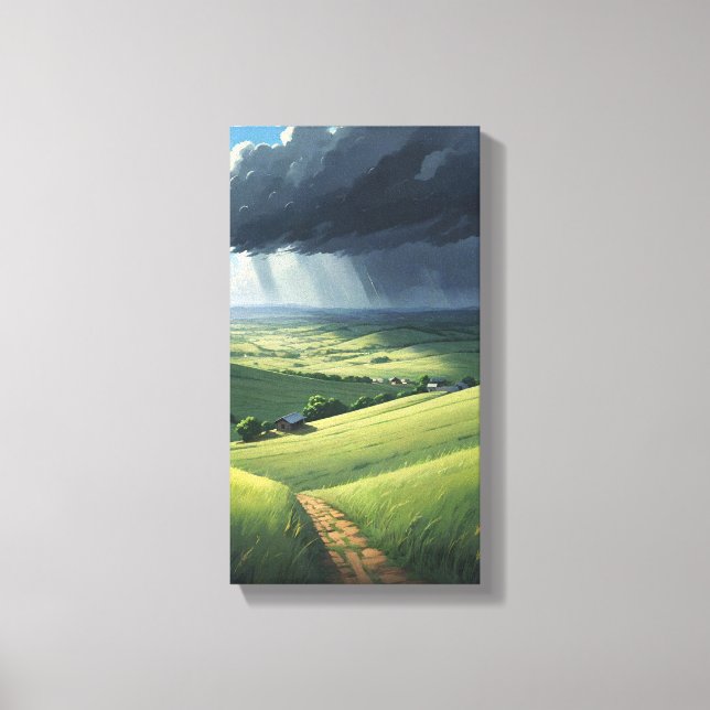 Stormy Europe Canvas Wall Art (Front)