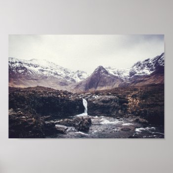 Stormy Fairy Pools | Poster by GaeaPhoto at Zazzle