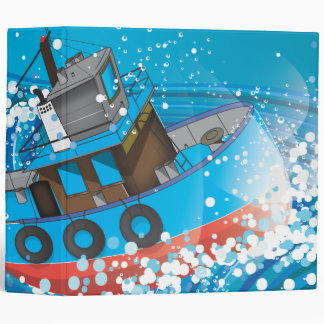Stormy Fishing Boat Binder