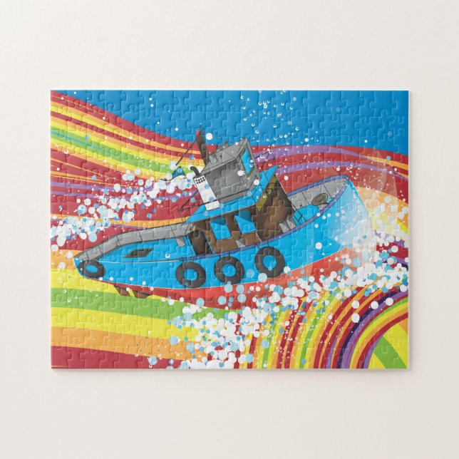 Stormy Fishing Boat Jigsaw Puzzle (Horizontal)