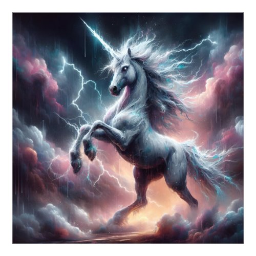 Stormy Fury Legendary Unicorn Photo Print